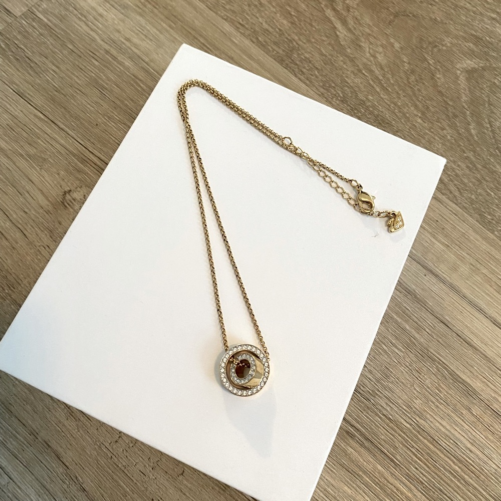 Swarovski Hollow Pendant- GOLD